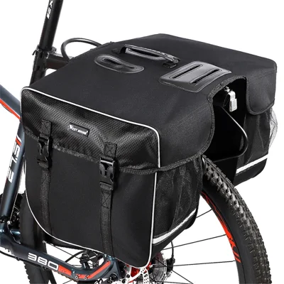 WEST BIKING 30L Bicycle Trunk Bag MTB Road Bike Bag Waterproof Cycling Double Side Rear Rack Luggage Carrier Tail Seat Pannier