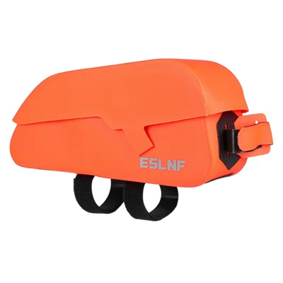 ESLNF 07CF0012 Road Mountain Bike Frame Bag Magnetic Flip Cover TPU Waterproof Bicycle Top Tube Bag - Orange