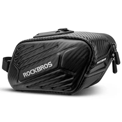 ROCKBROS B59 1.5L For MTB Road Bike Hard Shell Saddle Bag Waterproof Reflective Rear Seatpost Pack