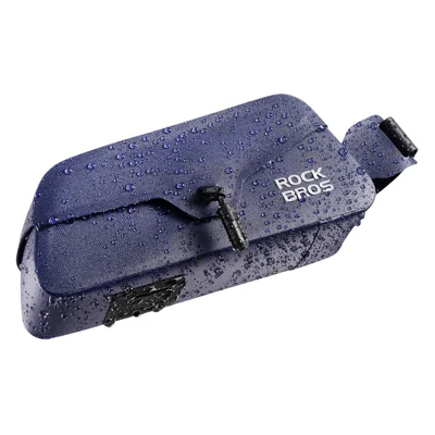 ROCKBROS 30120122 AS-133 Size S Bicycle Front Frame Bag Magnetic Flip Cover Waterproof Top Tube Bag for Road Mountain Bike - Blue