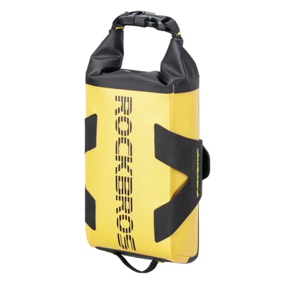 ROCKBROS AS-161 1L Roll Top Bicycle Top Tube Bag Handlebar Pack Waterproof Road Bike Frame Bag - Black+Yellow