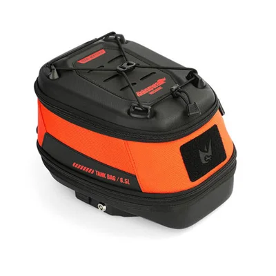 RHINOWALK MJX2011 6.5L Expandable Motorcycle Tank Bag Magnetic Quick Release Anti-Theft Riding Storage Bag (without Adapter Base) - Orange