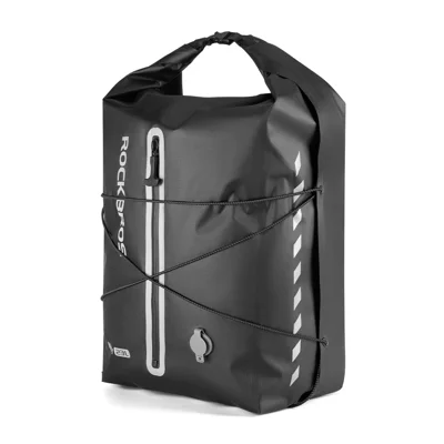 ROCKBROS AS-159 23L Bicycle Rear Rack Bag Waterproof Nylon Pannier Vacuum Compression Bike Storage Pack - Black