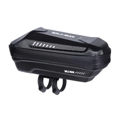 WILD MAN XS5 Bike Frame Bag EVA Hard Shell Top Tube Bag IPX5 Waterproof for Mountain Bike E-Scooter - Black/1L
