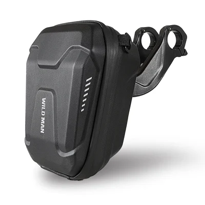 WILD MAN E8 Bicycle Handlebar Bag 3L Waterproof EVA Hard Shell Frame Bag for Mountain Road Bike - Black/3L