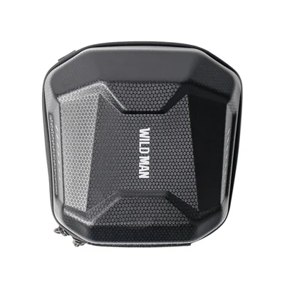 WILD MAN E18 Bolsa de Guidão para Bicicleta Carcaça Rígida EVA Bolsa Frontal de Libertação Rápida para Bicicleta de Montanha e Estrada - Preto/2L