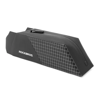 ROCKBROS 30120139 0.6L Bike Bag IPX6 Waterproof Top Tube Frame Bag for Road Mountain Cycling - Black
