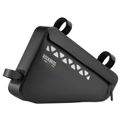 ROCKBROS 30180036001 TL-174 Waterproof Bike Top Tube Triangle Frame Bag for Cycling - Black