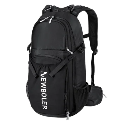 NEWBOLER BIK13-BAG233 20L Outdoor Cycling Backpack with Helmet Attachment and E-Bike Battery Storage for Mountain Biking - Black
