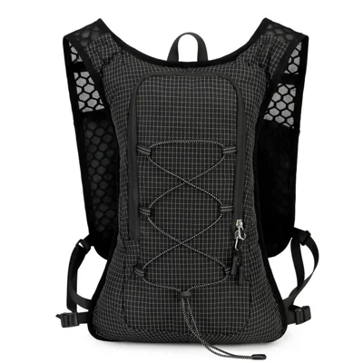 VANAHEIMR 8815 20L Lightweight Running Cycling Backpack with Reflective Straps Breathable Shoulder Bag for Hiking Camping - Black