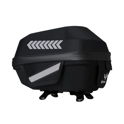 WOLF BASE 6.9L Bicycle Tail Bag Hard Shell Water Resistant Reflective Bike Rear Seat Bag for Road Bike Mountain Bike Cycling - Black