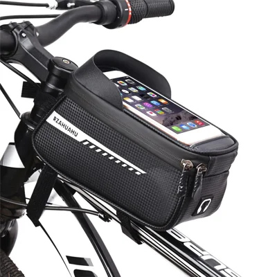 RZAHUAHU Bolsa Impermeável para Bicicleta, Bolsa de Quadro de Bicicleta, Bolsa de Tubo Superior, Capa de Celular à Prova d'Água para Ciclismo, para Celulares Abaixo de 6,5 Polegadas