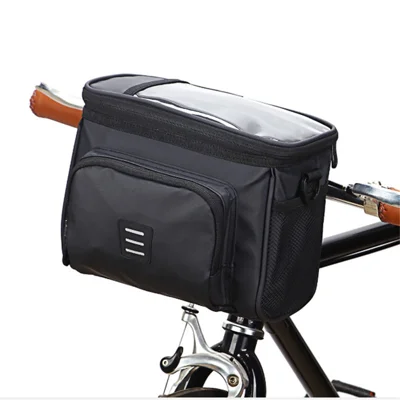 Bolsa de Armazenamento Impermeável de Bicicleta PVC 5L com Bolso de Tela de Toque para Telefone, Isolamento Térmico