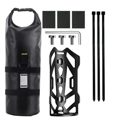 ENLEE 5L Bike Front Frame Bag+Fixed Base Waterproof TPU Composite Cloth Bike Accessories Pouch Storage - Mountain Bike Bag