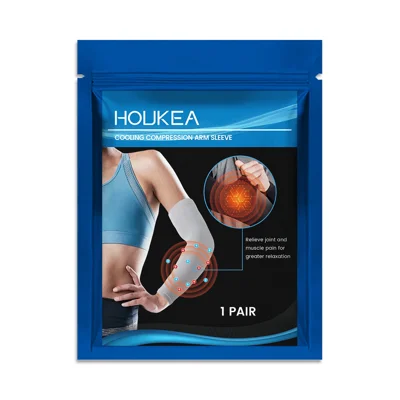 HOUKEA 1 paire de manchons de compression respirants en nylon pour la récupération musculaire, soulagement des douleurs articulaires, pour le sport