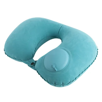 928 Travel Neck Pillow Automatic Inflatable Head Support U-Shaped Ultralight Neck Support for Office Car Rest - Blue