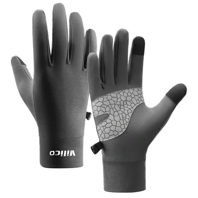 VILICO A0117 Kids Outdoor Sports Running Cycling Gloves Touchscreen Winter Warm Gloves S / M - Grey