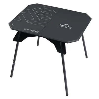 SHINETRIP A512 Outdoor Camping Folding Table Multipurpose Two Heights Portable Desk - Black