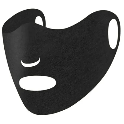 Winter Thermal Fleece Face Mask for Cycling Riding Solid Color Breathable Face Cover - Black