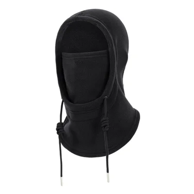 QQWO Winter Fleece Balaclava Thermal Face Mask Outdoor Cycling Skiing Fishing Neck Warmer Hood - Black