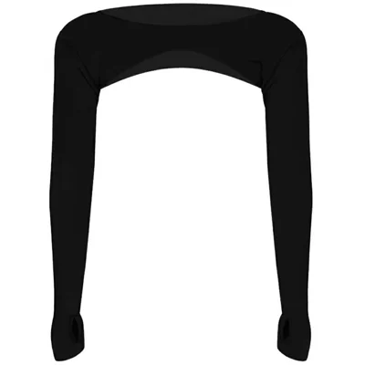 Summer Outdoor Sports Top for Women Shapewear Pullover Lightweight Breathable Elastic Shawl UV Protection - Black