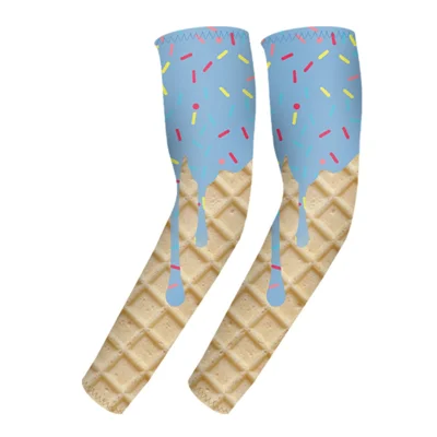 1 Pair Size XL Ice Cream Compression Sun Protection Arm Sleeves Cooling Arm Guards for 18 Years and Above - HFBXT-001