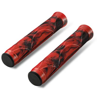 WEST BIKING 1 Pair Mountain Bike Handlebar Grips Cycling Anti Slip Soft Rubber Grips - Style A / Red
