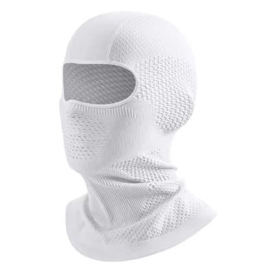 DTJ67 Outdoor Winter Ski Face Mask Neck Protection Windproof Balaclava Hat for Motorcycle Riding - White