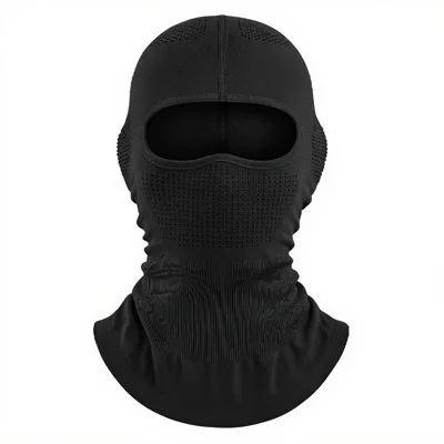 Balaclava Full Face Mask Breathable Dust Proof Neck Gaiter One Size Face Cover for Outdoor Cycling - Black