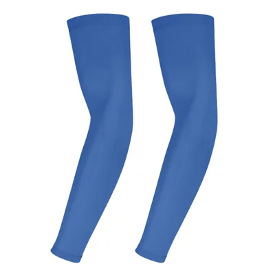 1Pair Arm Sleeves Cooling UV Sun Protection Sports Compression Sleeves for Summer Outdoor / Driving / Cycling / Fishing - Sapphire / S