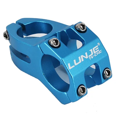 Lunje XT-A089 Ultralight MTB Bike Stem Aluminio Aleoy Bicycle Manillar Tallo, 31.8*45 mm - Azul