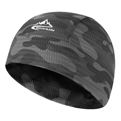 GOLOVEJOY XMZ187 Chapeau de cyclisme d'été à séchage rapide Confortable Élastique Outdoor Sports Running Beanie Casque Doublure - Noir / Camouflage