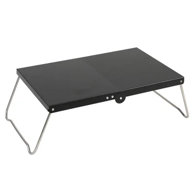 HALIN Mesa plegable Miniatura de Aleación de Aluminio Portátil para Camping, Picnic y BBQ - Negro