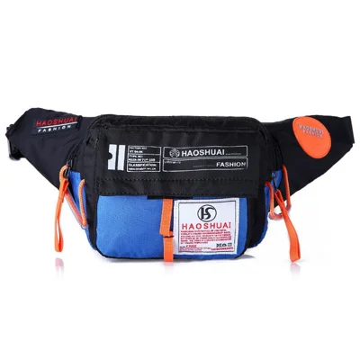 HAOSHUAI 214 Outdoor Camping Waist Bag Crossbody Bag Polyester Daypack - Sky Blue