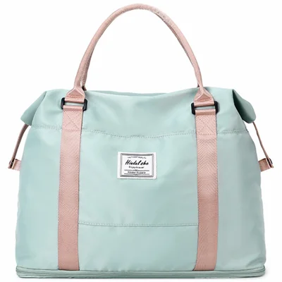 HINDUL Travel Duffel Tote Bag Oxford Fabric Waterproof Sports Yoga Gym Bag, Size: 46*14*36cm - Green