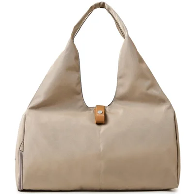 BED-647 Wet and Dry Separation Fitness Yoga Bag Oxford Cloth Travel Tote Bag - Khaki