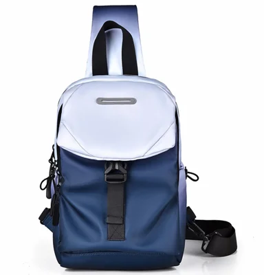 YS608 Gradient Color Chest Pack with Quick Release Buckle Men Women Crossbody Bag - Dark Blue