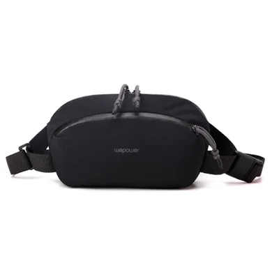 WEPOWER 2203 Waterproof Nylon Multi-Function Chest Bag Men Crossbody Waist Pack - Black