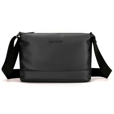 WEPOWER 7679 Men Crossbody Bag Lightweight Nylon Large Capacity Casual Messenger Bag - Black