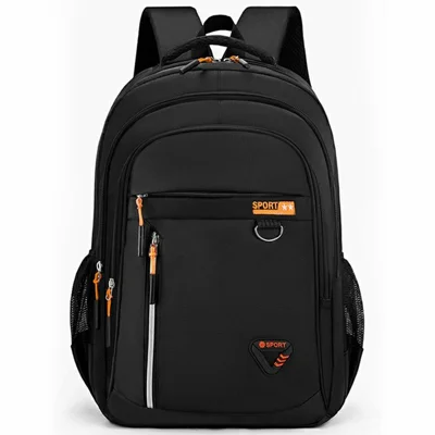 Large Capacity Business Laptop Backpack Men Outdoor Casual Travel Student School Bag - Orange