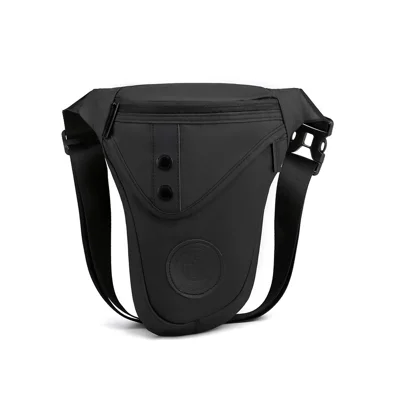 HAOSHUAI 391 Outdoor Cycling Drop Leg Bag Casual Crossbody Chest Bag Nylon Waist Pack - Black