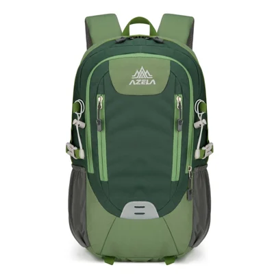AZELA A1326 Outdoor Sports Backpack Lightweight Waterproof Nylon Marathon Running Daypack for 15.6 Inch Laptop - Dark Green