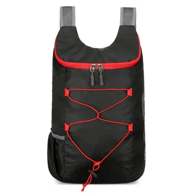 VANAHEIMR 608 Outdoor Opvouwbare Rugzak voor Wandelen Reizen Waterdichte Nylon Lichtgewicht Dagrugzak met Opbergzak - Zwart