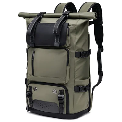 EURCOOL 639 Oxford Cloth Travel Backpack Men Large Capacity Business Casual 17 Inch Laptop Bag