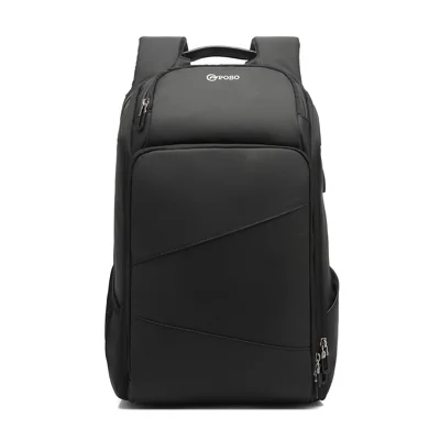 POSO PS-655 17 Inch Laptop Business Backpack Men Travel Short Trip Backpack with USB Port