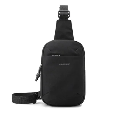 WEPOWER 2204# Chest Bag Unisex Casual Commute Crossbody Pack for Cycling / Sports / Travel / Outdoor Activities - Black