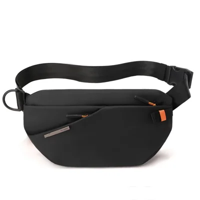 WEPOWER 1100-68 Fitness Waist Bag for Outdoor Motorcycle Waterproof Multi Pocket Chest Pack - Black