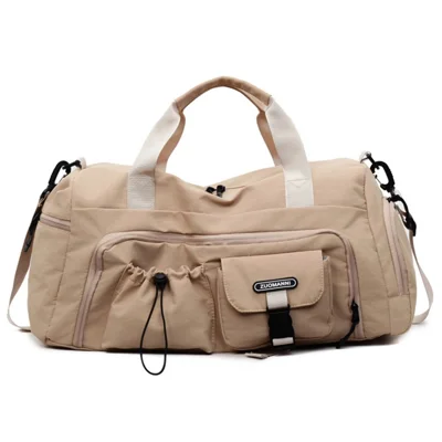ZMN132 Multifunctional Waterproof Gym Sports Bag Wet Dry Separation Large Capacity Travel Handbag for Women - Khaki