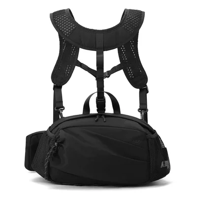WEPOWER 883# Unisex Backpack Waist Bag Chest Pack Convertible Lightweight Pouch for Sports / Cycling / Travel - Black