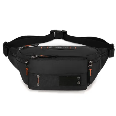 WEPOWER 8109# Outdoor Waist Bag Commute Shoulder Crossbody Pouch Waterproof Chest Bag for Running / Cycling - Black